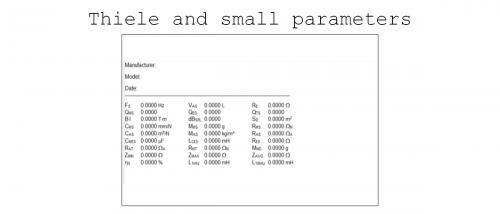 Thiele and small parameters